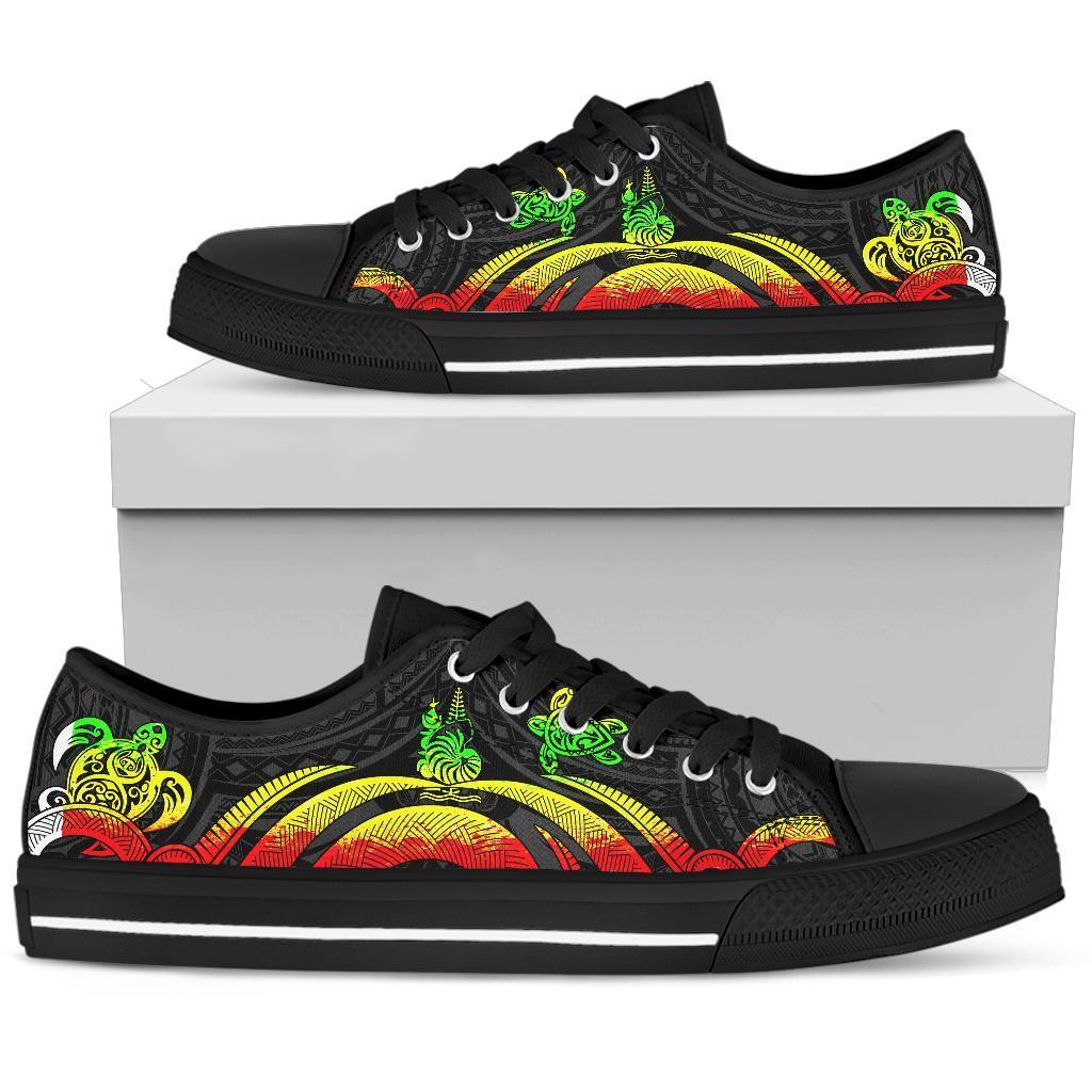 New Caledonia Low Top Canvas Shoes - Reggae Tentacle Turtle - Polynesian Pride