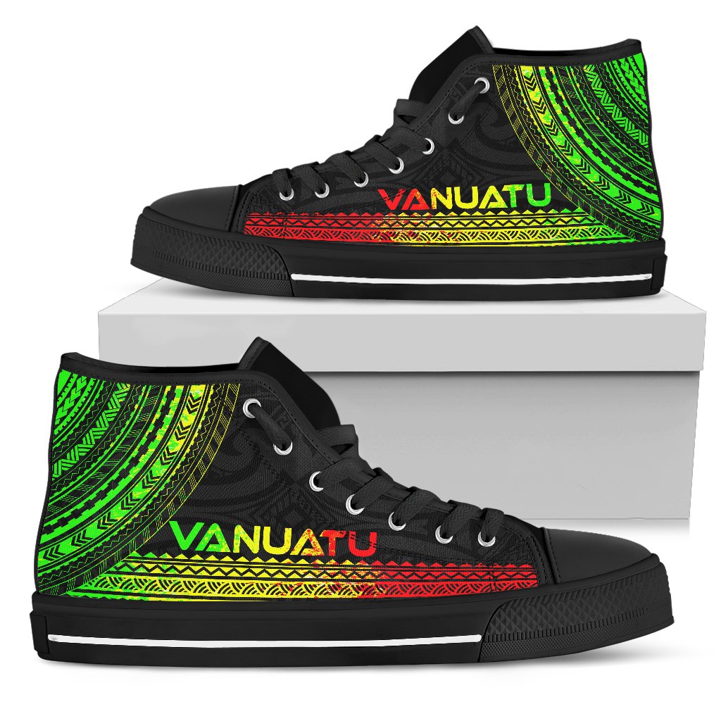 Vanuatu High Top Shoes - Polynesian Reggae Chief Version - Polynesian Pride