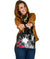 Nauru Shoulder Handbag - Turtle Plumeria Banana Leaf One Size Black - Polynesian Pride