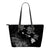 Hawaii Hibiscus Map Polynesian Ancient Gray Turtle Small Leather Tote Gray - Polynesian Pride