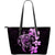 Hibiscus Plumeria Mix Polynesian Pink Turtle Large Leather Tote Pink - Polynesian Pride