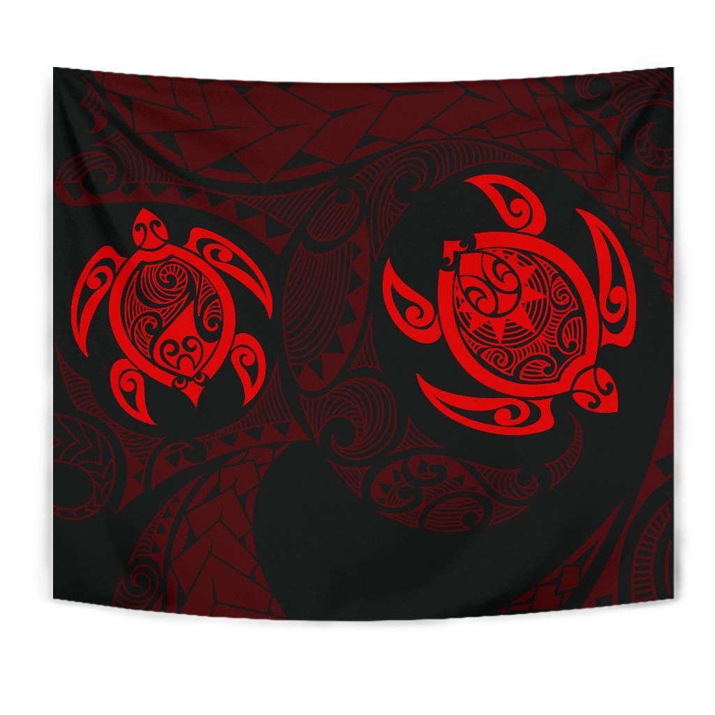 Hawaii Polynesian Turtle Tapestry Red - Polynesian Pride