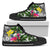 Hawaii High Top Shoes White - Turtle Plumeria Banana Leaf Unisex Black - Polynesian Pride