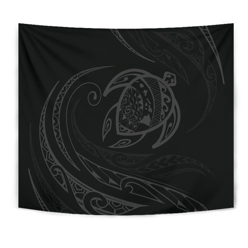Hawaii Turtle Tapestry - Gray - Frida Style - Polynesian Pride
