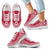 Niue Wave Sneakers - Polynesian Pattern White Red Color Kid's Sneakers - White - Niue White - Polynesian Pride