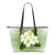 Plumeria Small Leather Tote Bag White - Polynesian Pride