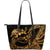 Polynesian Hawaii Leather Tote Bag - Polynesian Golden Humpback Whale Golden - Polynesian Pride