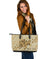 Personalized - Hawaii Turtle Hibiscus Polynesian Large Leather Tote Bag - Beige - Polynesian Pride