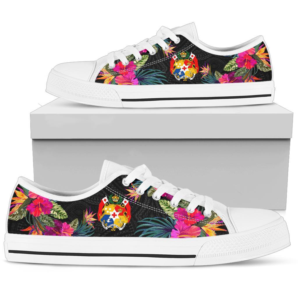 Tonga Low Top Shoe - Hibiscus Polynesian Pattern - Polynesian Pride