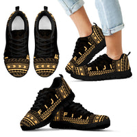 Fiji Sneakers - Fiji Polynesian Chief Tattoo Gold Version - Polynesian Pride