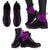 Polynesian Smiling Tiki Leather Boots Pink A7 - Polynesian Pride
