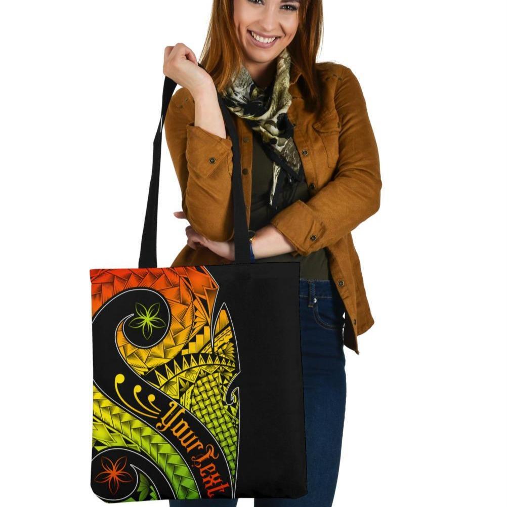 Guam Personalised Tote Bags - Guam Polynesian Decorative Patterns Tote Bag One Size Black - Polynesian Pride