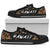 Hawaii Low Top Shoe - Polynesian Typo Gold Womens Low Top - Black - 3 - Polynesian Pride