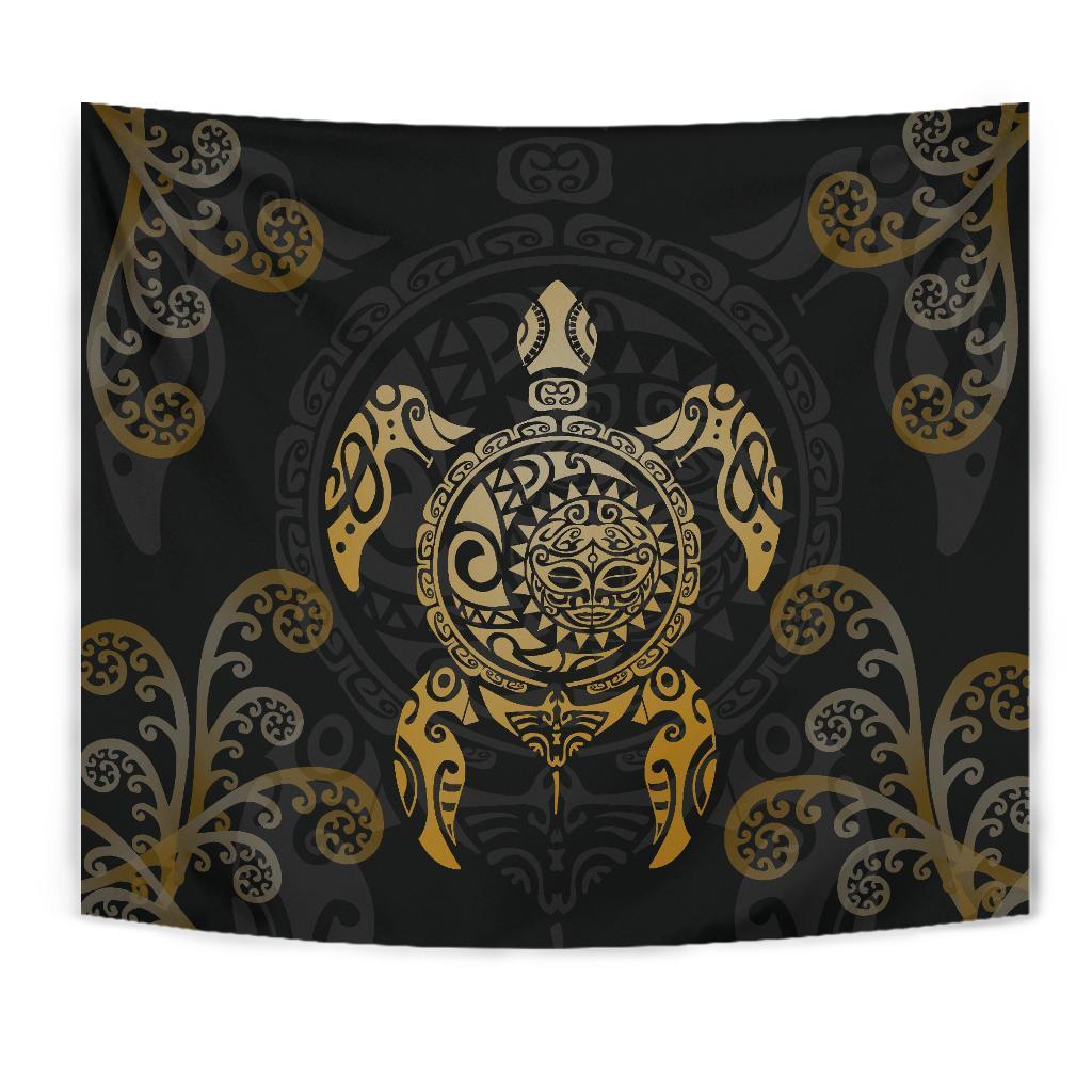 Maori Turtle Tapestry Gold - Polynesian Pride