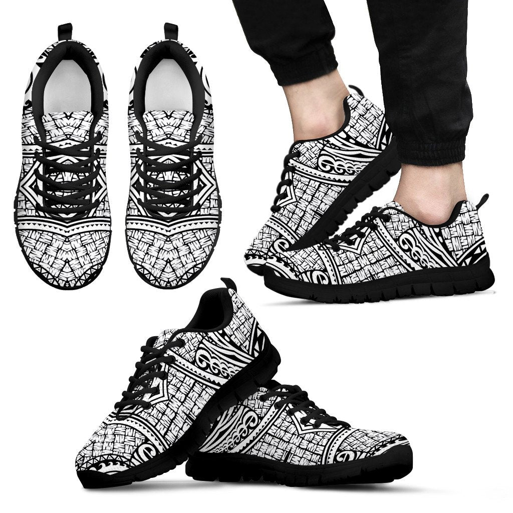 Polynesian Sneakers - Polynesian Tattoo Style - 18 Unisex Black - Polynesian Pride