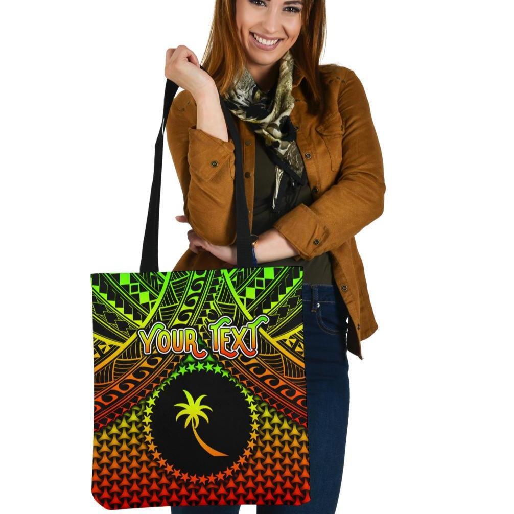 Polynesian Chuuk Personalised Tote Bags - Reggae Vintage Polynesian Patterns Tote Bag One Size Reggae - Polynesian Pride