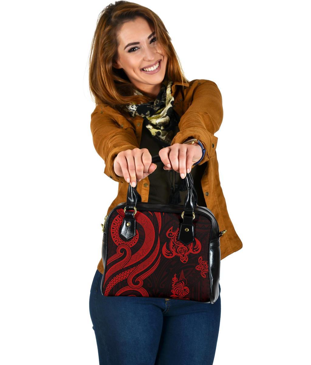 New Caledonia Shoulder Handbag - Red Tentacle Turtle One Size Red - Polynesian Pride