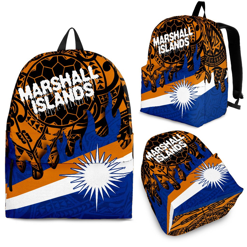 Marshall Islands Backpack - Melting Style Blue - Orange - Polynesian Pride