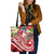 Papua New Guinea Polynesian Tote Bags - Summer Plumeria (Red) Tote Bag One Size Red - Polynesian Pride
