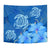 Hawaii Blue Hibiscus Turtle Polynesian Tapestry - Polynesian Pride