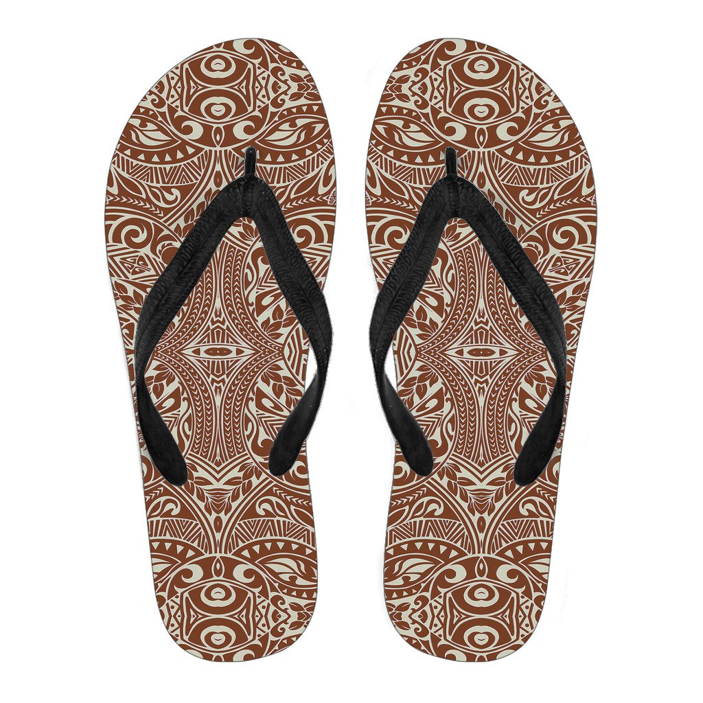 Polynesian Culture Flip Flops Men's Flip Flops - Black - 1 - Polynesian Pride