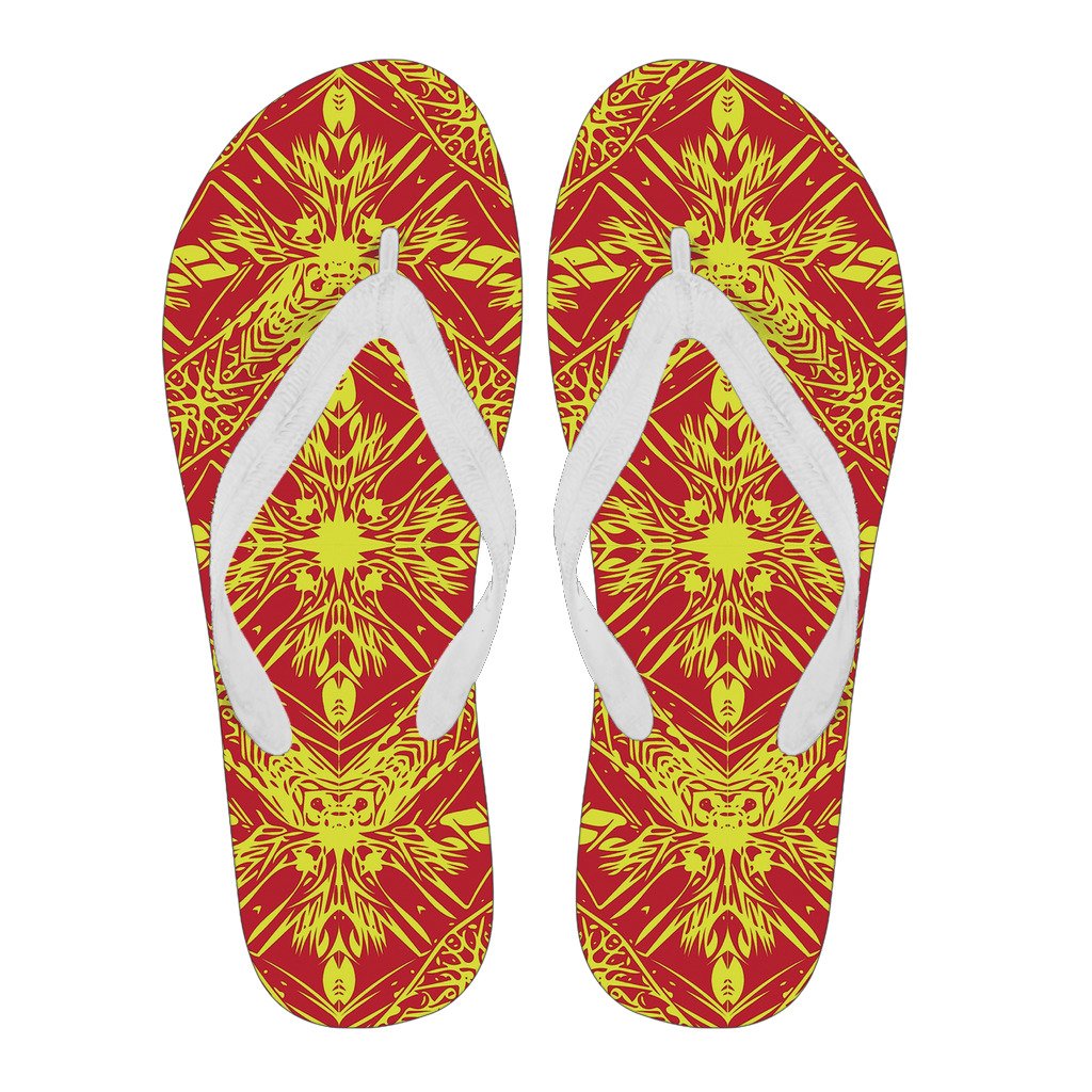Polynesian Flip Flops Orange Women's Flip Flops White - Polynesian Pride
