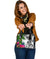 Nauru Shoulder Handbag White - Turtle Plumeria Banana Leaf One Size White - Polynesian Pride