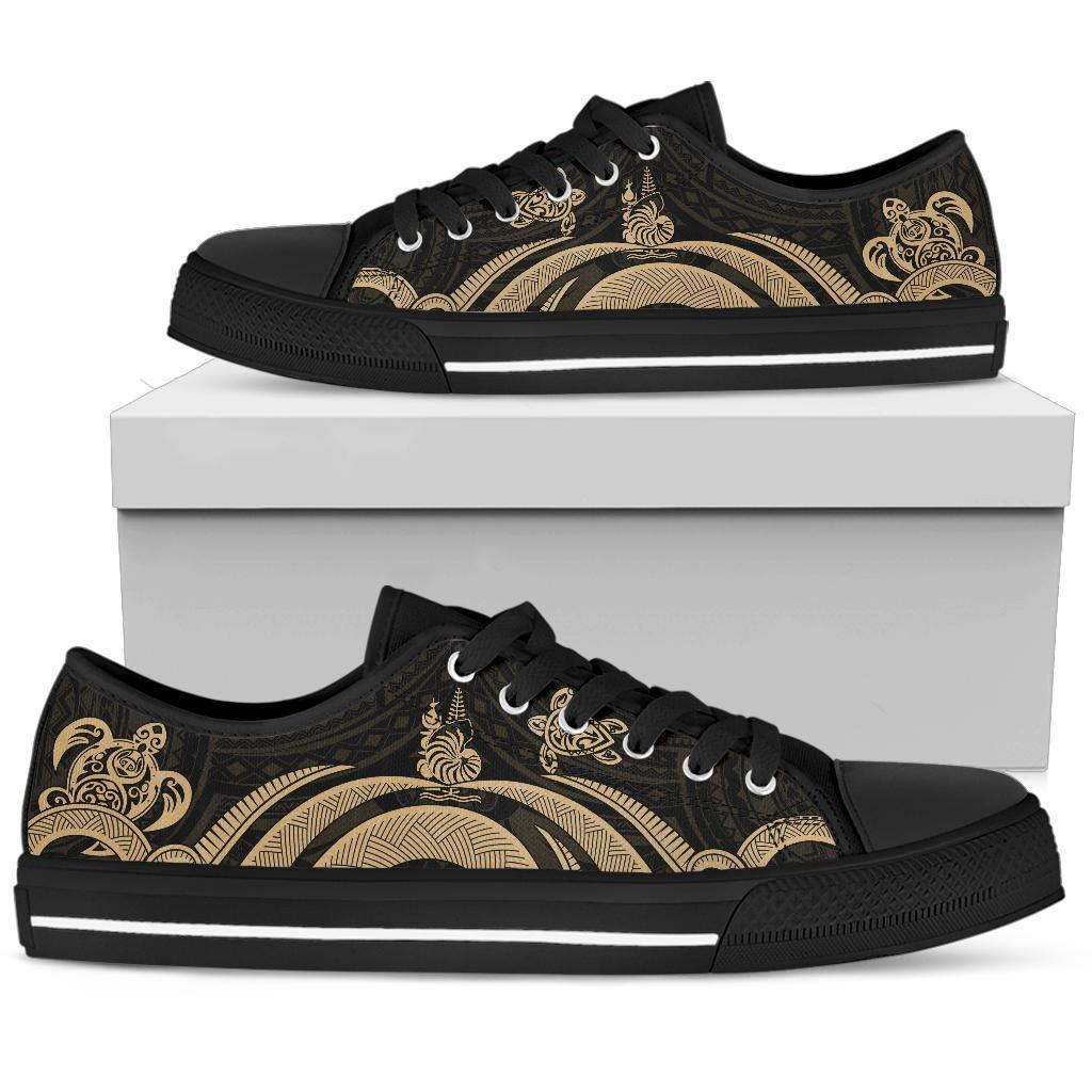 New Caledonia Low Top Canvas Shoes - Gold Tentacle Turtle - Polynesian Pride