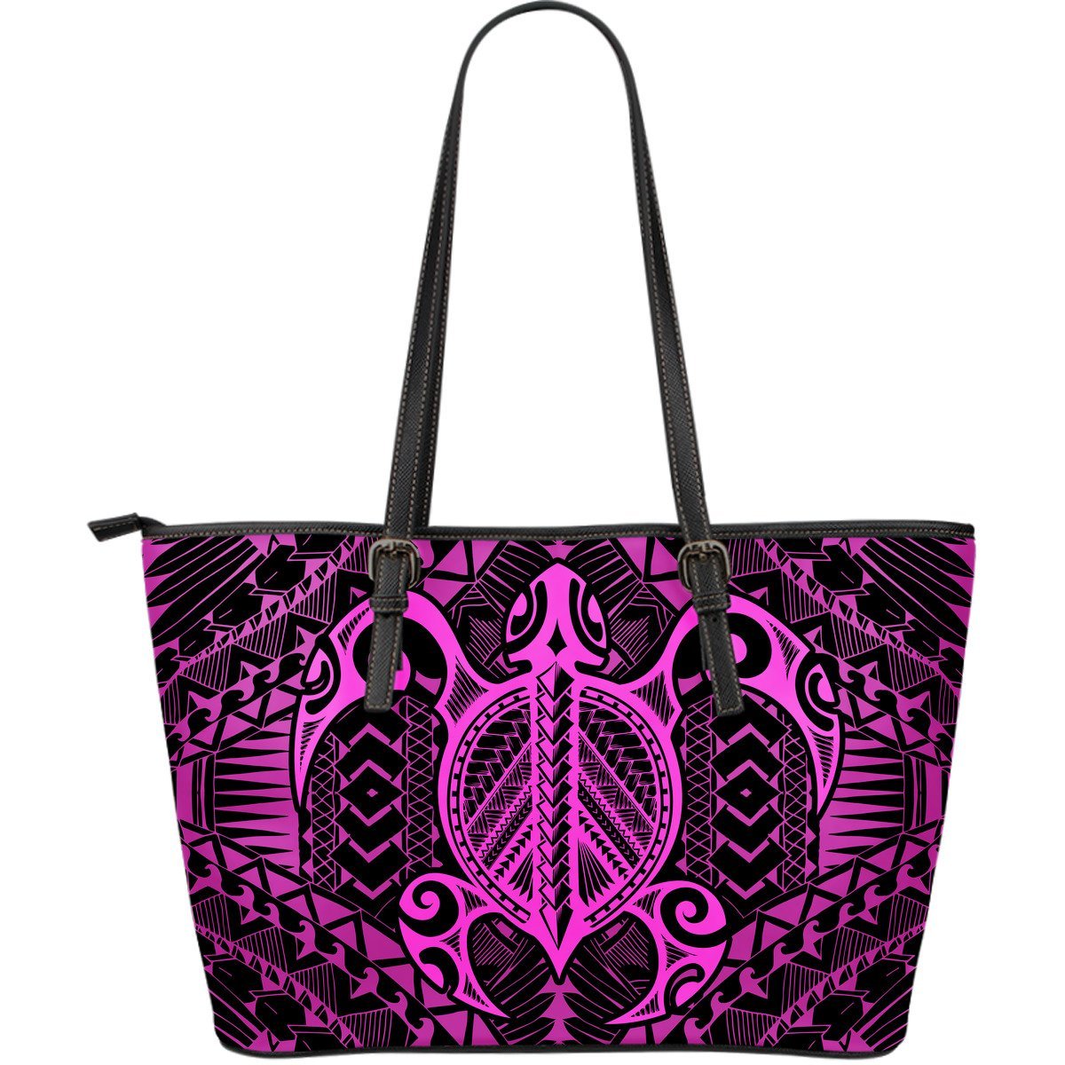 Polynesian Turtle Leather Tote Bag (Pink) A6 Pink - Polynesian Pride