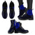 Polynesian Smiling Tiki Leather Boots Blue A7 - Polynesian Pride
