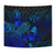 Kosrae Tapestry - Turtle Hibiscus Pattern Blue - Polynesian Pride