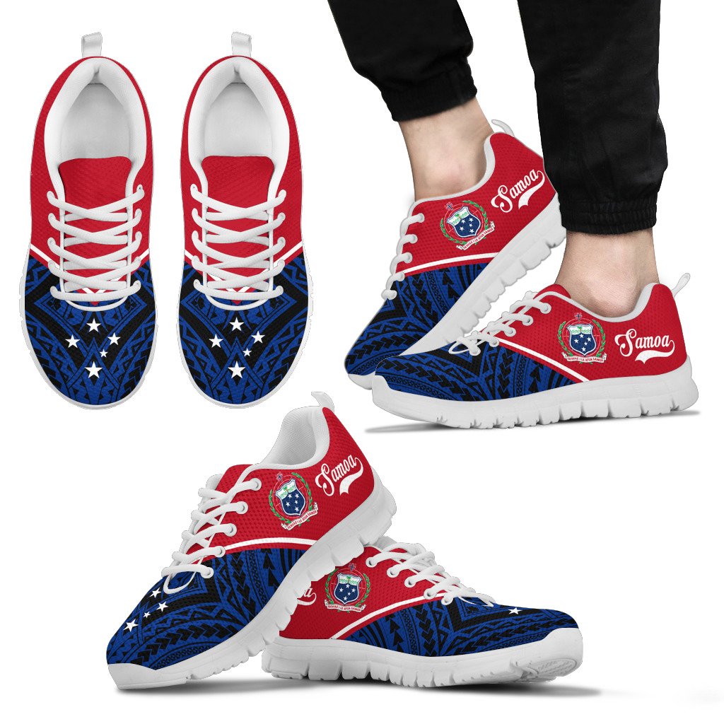 Samoa Sneakers - Samoa Coat Of Arms Polynesian Tattoo 3rd Ver - Polynesian Pride
