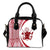 Cook Islands Coat Of Arms Polynesian Shoulder Handbag - Circle Style - 07 One Size White And Red - Polynesian Pride