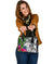 Marshall Islands Shoulder Handbag White - Turtle Plumeria Banana Leaf Crest One Size White - Polynesian Pride