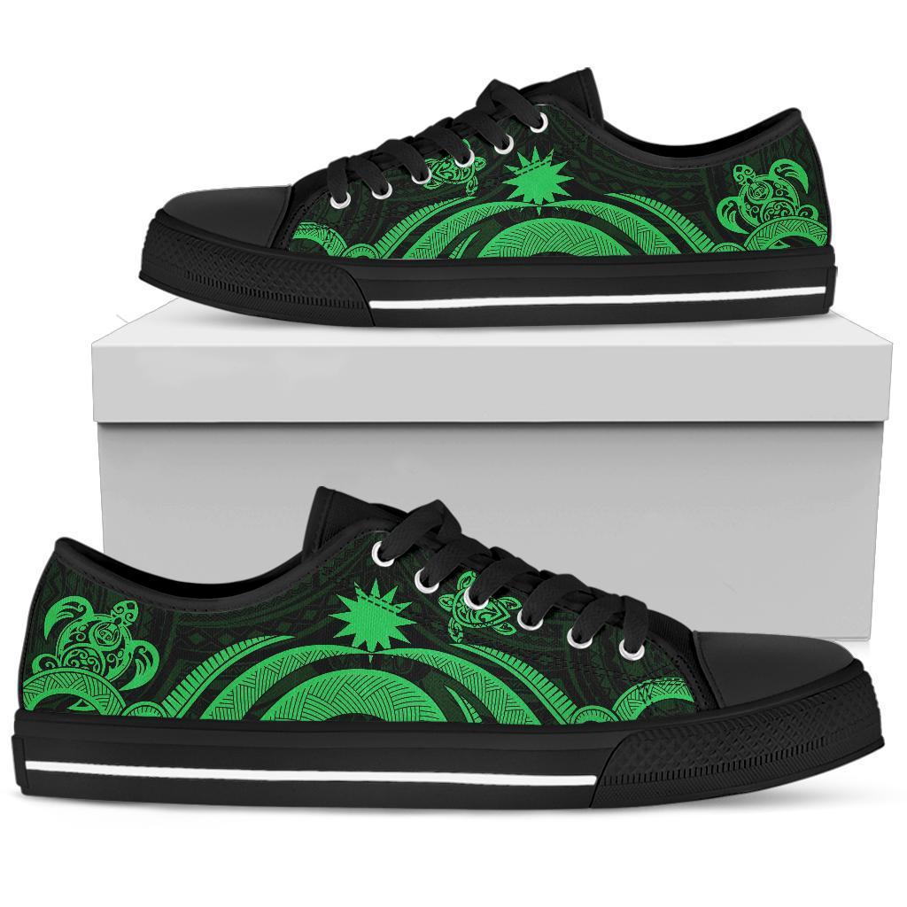 Nauru Low Top Canvas Shoes - Green Tentacle Turtle - Polynesian Pride