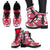 Samoa Leather Boots - Polynesian Tattoo Flag - Polynesian Pride