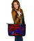 Samoa Leather Tote Bag - Blue Shark Polynesian Tattoo Blue - Polynesian Pride