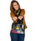 Nauru Shoulder Handbag - Turtle Plumeria Banana Leaf Crest One Size Black - Polynesian Pride