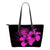 Hawaii Hibiscus Small Leather Tote Bag - Turtle Map - Pink Pink - Polynesian Pride