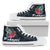 Pohnpei Micronesia High Top Shoes - Tropical Flower Unisex White - Polynesian Pride