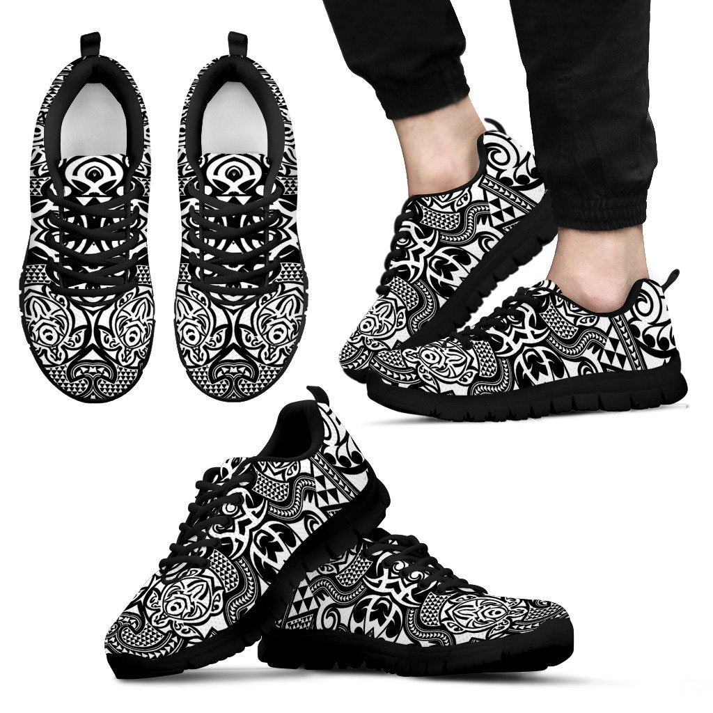 Polynesian Sneakers - Polynesian Tattoo Style - 02 Unisex Black - Polynesian Pride