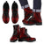 pohnpei Leather Boots - Polynesian Red Chief Version Black - Polynesian Pride