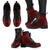 Wallis And Futuna Leather Boots - Tribal Red - Polynesian Pride