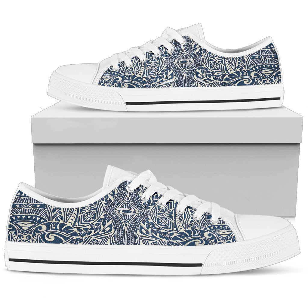 Polynesian Tribal Low Top Shoe Blue - Polynesian Pride