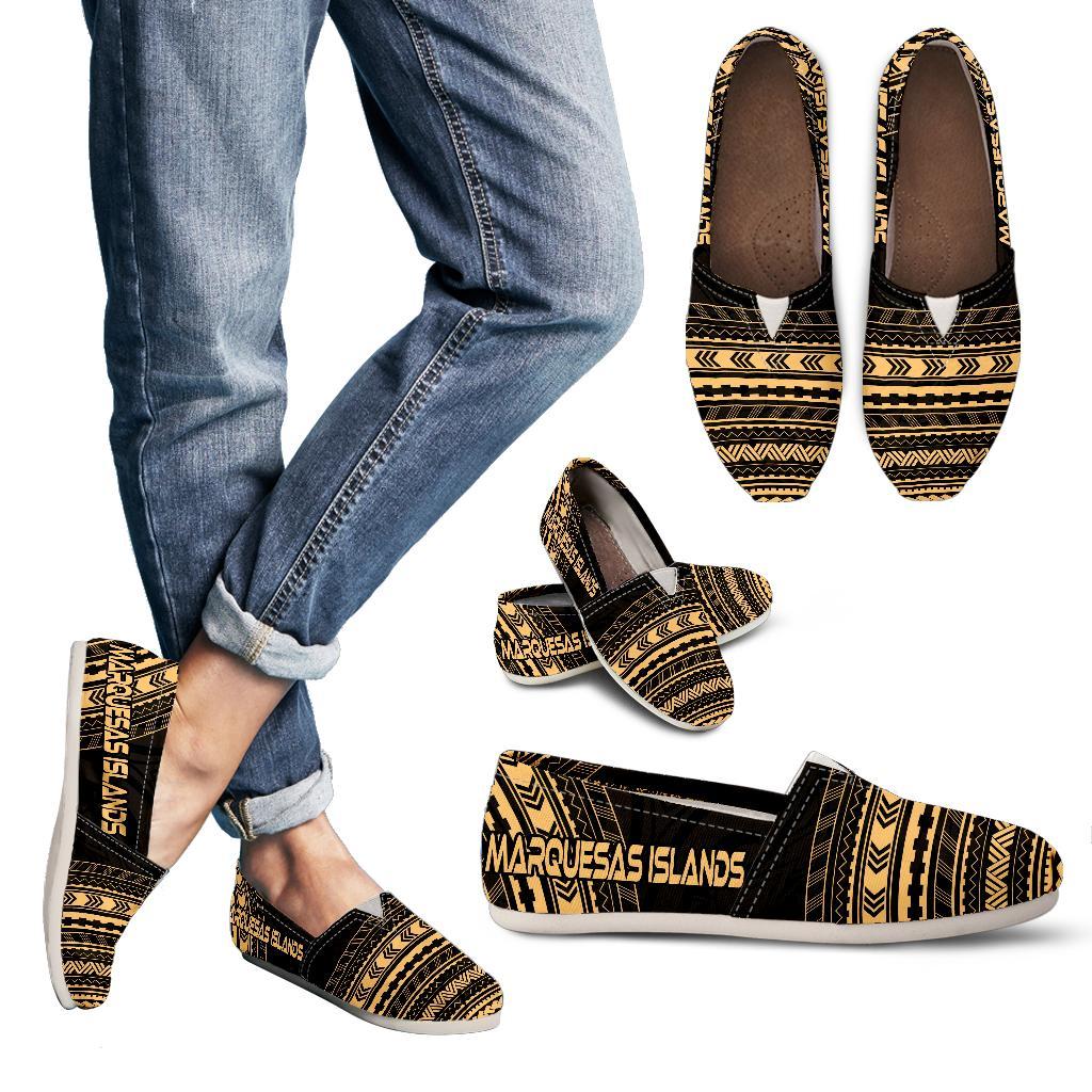 Marquesas Islands Casual Shoes - Polynesian Gold Chief Version Women Gold - Polynesian Pride