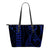 Hawaii Kakau Blue Polynesian Small Leather Tote Blue - Polynesian Pride