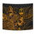 Guam Tapestry - Turtle Hibiscus Pattern Gold - Polynesian Pride