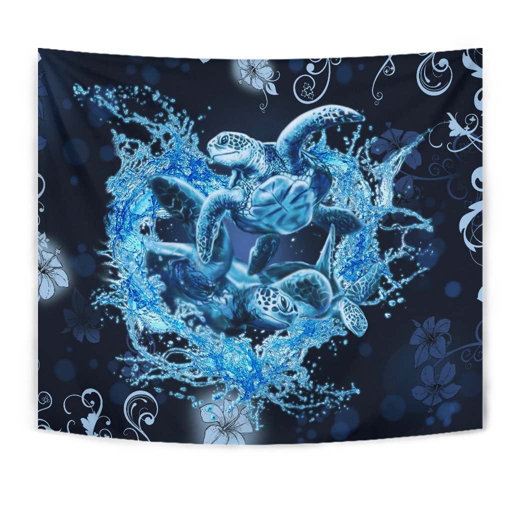 Hawaii Turtle Sea Ohana Tapestry - Polynesian Pride