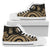 New Caledonia High Top Canvas Shoes - Gold Tentacle Turtle Unisex White - Polynesian Pride