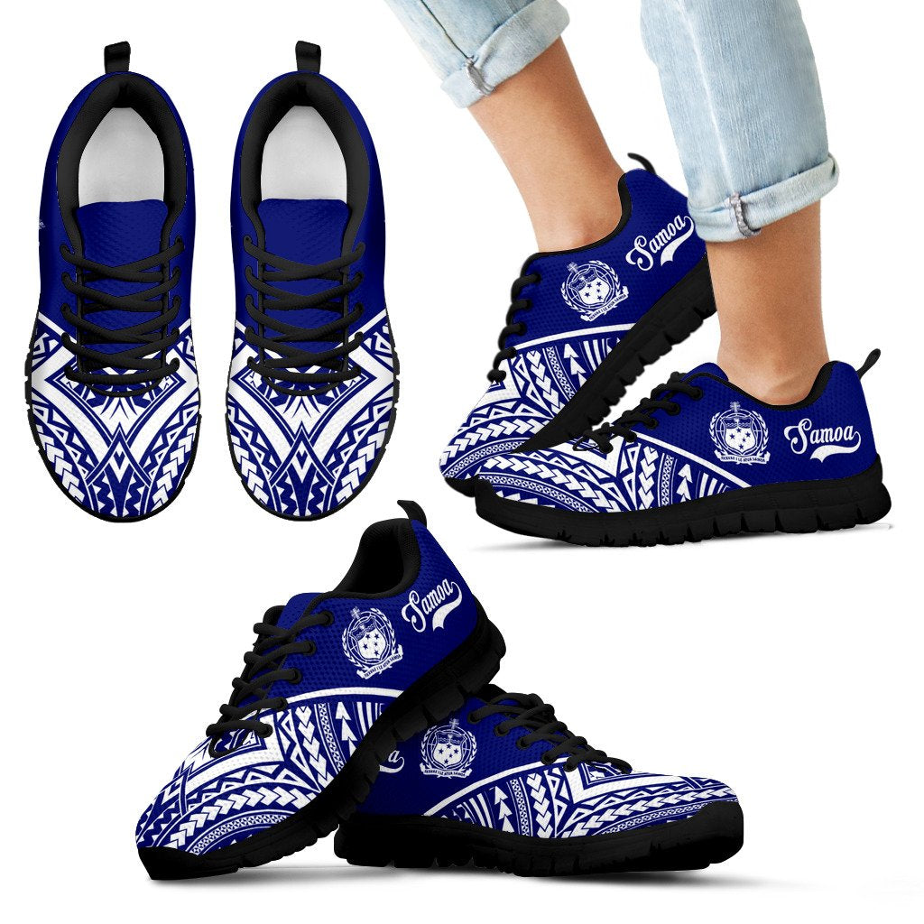 Samoa Sneakers - Samoa Coat Of Arms Polynesian Tattoo - Polynesian Pride